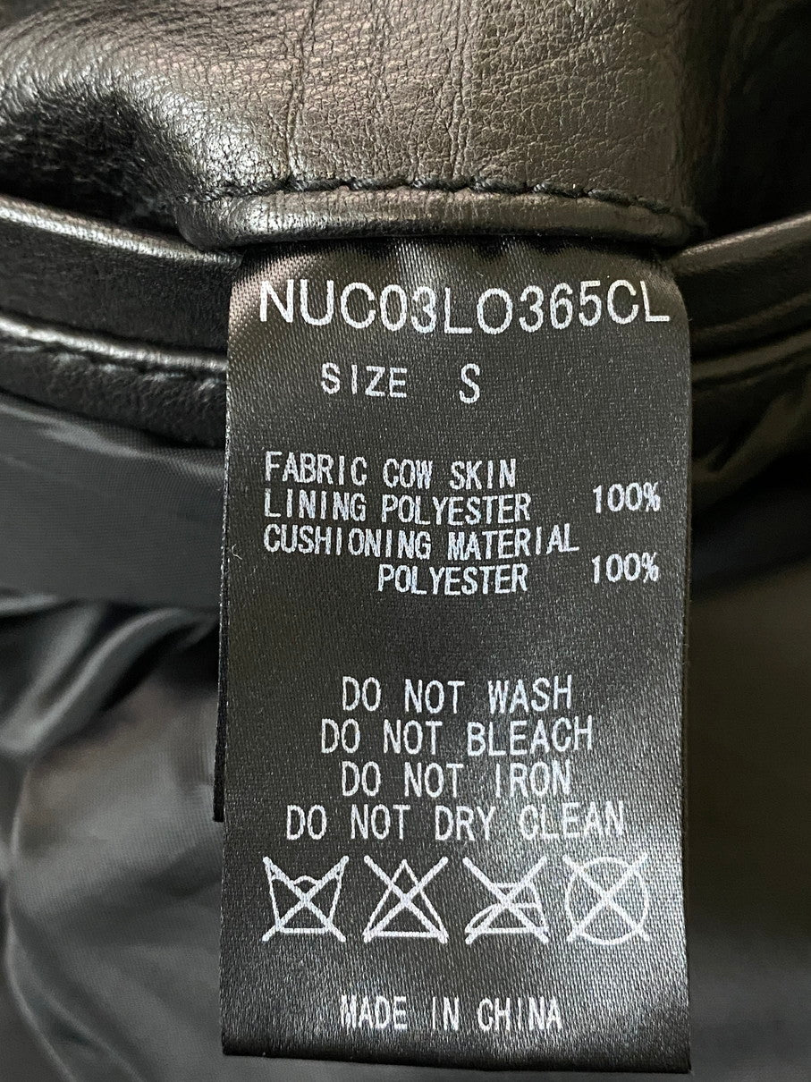 【中古品】【メンズ】 nano universe ナノユニバース DUBBLE LEATHER JACKET レザージャケット 140-250830-ks-14-min サイズ：S カラー：ブラック 万代Net店