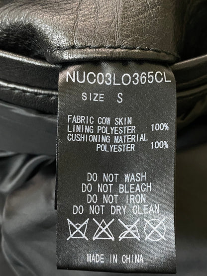 【中古品】【メンズ】 nano universe ナノユニバース DUBBLE LEATHER JACKET レザージャケット 140-250830-ks-14-min サイズ：S カラー：ブラック 万代Net店