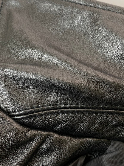 【中古品】【メンズ】 nano universe ナノユニバース DUBBLE LEATHER JACKET レザージャケット 140-250830-ks-14-min サイズ：S カラー：ブラック 万代Net店