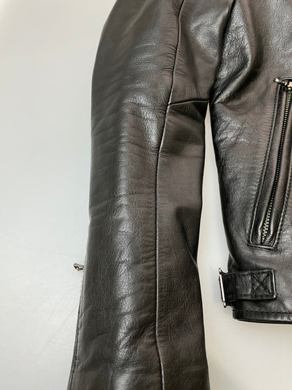 【中古品】【メンズ】 nano universe ナノユニバース DUBBLE LEATHER JACKET レザージャケット 140-250830-ks-14-min サイズ：S カラー：ブラック 万代Net店