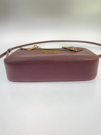 【中古品】【レディース】 Michael Kors マイケルコース JET SET ITEM LG EW ZP CHAIN CROSSBODY 35S1GTTC7L ジェットセットアイテム チェーンクロスボディ カバン ショルダーバッグ 188-250906-kk-12-min カラー：ボルドー 万代Net店