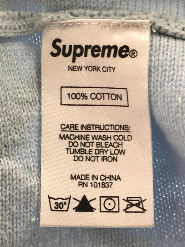 【中古品】【メンズ】 SUPREME シュプリーム 21SS SS HEX ZIP UP POLO ヘキサ ジップアップ ポロシャツ 半袖シャツ 149-261006-na-02-tagh サイズ：L カラー：ブルー 万代Net店