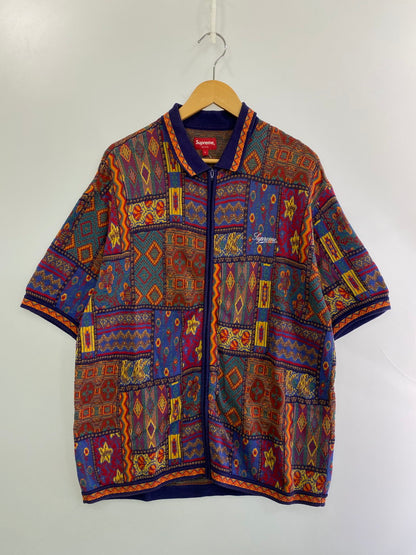 【中古品】【メンズ】 Supreme シュプリーム 20SS PATCHWORK ZIP UP KNIT POLO ジップアップニット トップス 149-250830-ks-42-min サイズ：L カラー：マルチカラー 万代Net店