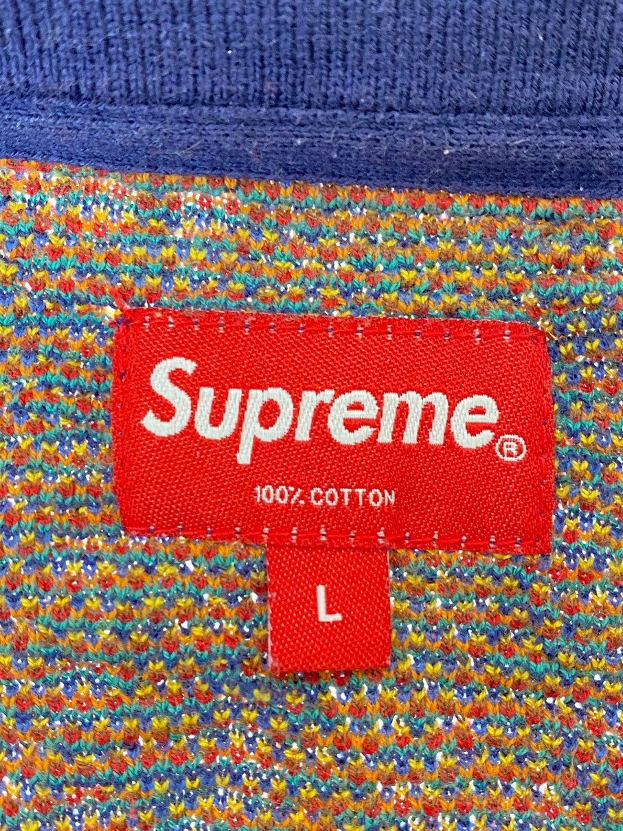 【中古品】【メンズ】 Supreme シュプリーム 20SS PATCHWORK ZIP UP KNIT POLO ジップアップニット トップス 149-250830-ks-42-min サイズ：L カラー：マルチカラー 万代Net店