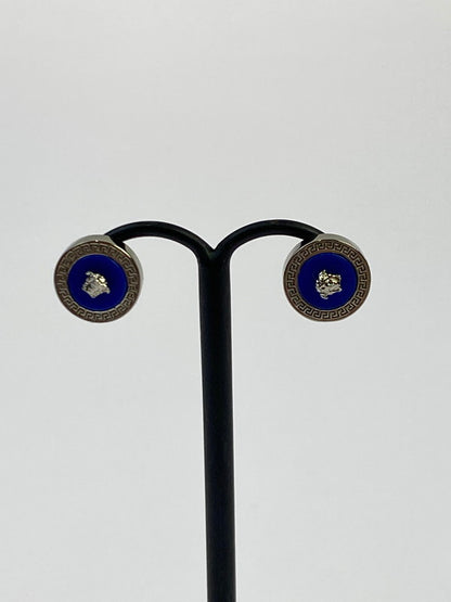 【中古品】【メンズ/レディース】 VERSACE ヴェルサーチ メドゥーサ スタッド ピアス DG27256-DJMR-4J610 ロゴ アクセサリー 182-250918-em-03-min カラー：シルバー/ブルー 万代Net店