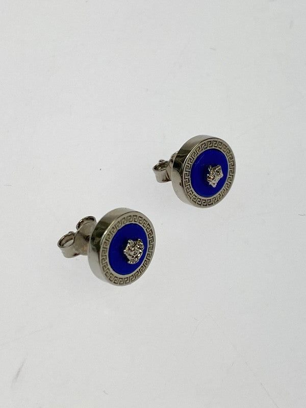 【中古品】【メンズ/レディース】 VERSACE ヴェルサーチ メドゥーサ スタッド ピアス DG27256-DJMR-4J610 ロゴ アクセサリー 182-250918-em-03-min カラー：シルバー/ブルー 万代Net店