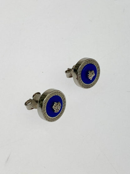 【中古品】【メンズ/レディース】 VERSACE ヴェルサーチ メドゥーサ スタッド ピアス DG27256-DJMR-4J610 ロゴ アクセサリー 182-250918-em-03-min カラー：シルバー/ブルー 万代Net店