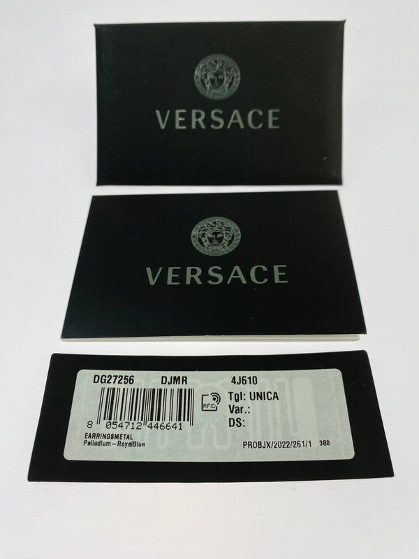 【中古品】【メンズ/レディース】 VERSACE ヴェルサーチ メドゥーサ スタッド ピアス DG27256-DJMR-4J610 ロゴ アクセサリー 182-250918-em-03-min カラー：シルバー/ブルー 万代Net店