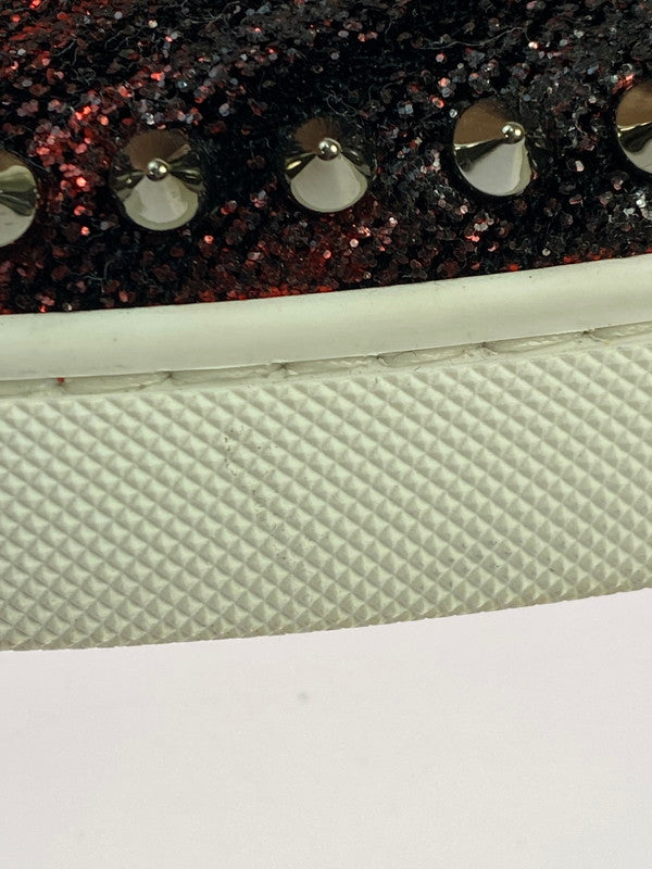 【中古品】【メンズ】 Christian Louboutin クリスチャンルブタン ローラーボート スエード スタッズ スリッポン 靴 メンズ シューズ 183-250914-em-64-min サイズ：39 カラー：ブラック 万代Net店