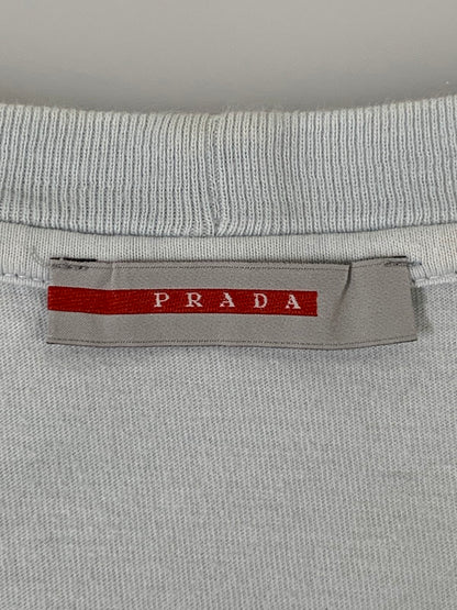【中古品】【レディース】 PRADA プラダ 06SS C100 FOR T-SHIRT PROJECT S/S TEE ショートスリーブTシャツ 半袖 トップス 141-250910-kk-34-min サイズ：XS カラー：ライトブルー 万代Net店