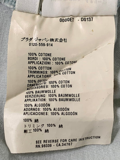 【中古品】【レディース】 PRADA プラダ 06SS C100 FOR T-SHIRT PROJECT S/S TEE ショートスリーブTシャツ 半袖 トップス 141-250910-kk-34-min サイズ：XS カラー：ライトブルー 万代Net店