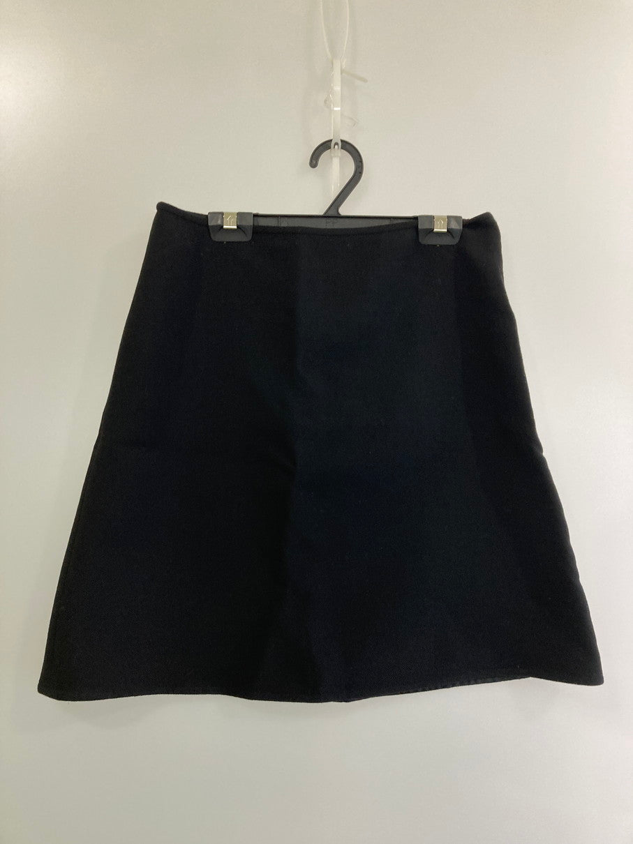 【中古品】【レディース】 HERMES エルメス SIDE ZIP UP SKIRT サイド ジップ アップ スカート レディース ボトムス 168-250901-em-01-min サイズ：36 カラー：ブラック 万代Net店
