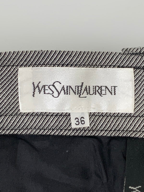 【中古品】【メンズ】 YVES SAINT LAURENT イヴ・サンローラン 90~00's ZIP UP SLACKS 90-00年代 ジップアップ スラックス ボトムス パンツ 152-250910-kk-32-min サイズ：36 カラー：グレー 万代Net店