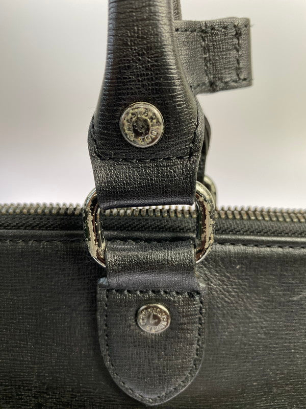 【中古品】【メンズ/レディース】 BURBERRY バーバリー BLACK LABEL CRESTBRIDGE LEATHER TOTE BAG ブラック レーベル クレストブリッジ レザー トートバッグ カバン 188-250912-em-11-min カラー：ブラック 万代Net店