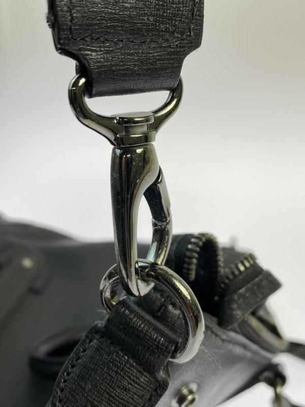 【中古品】【メンズ/レディース】 BURBERRY バーバリー BLACK LABEL CRESTBRIDGE LEATHER TOTE BAG ブラック レーベル クレストブリッジ レザー トートバッグ カバン 188-250912-em-11-min カラー：ブラック 万代Net店