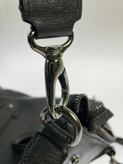 【中古品】【メンズ/レディース】 BURBERRY バーバリー BLACK LABEL CRESTBRIDGE LEATHER TOTE BAG ブラック レーベル クレストブリッジ レザー トートバッグ カバン 188-250912-em-11-min カラー：ブラック 万代Net店