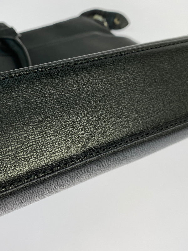 【中古品】【メンズ/レディース】 BURBERRY バーバリー BLACK LABEL CRESTBRIDGE LEATHER TOTE BAG ブラック レーベル クレストブリッジ レザー トートバッグ カバン 188-250912-em-11-min カラー：ブラック 万代Net店