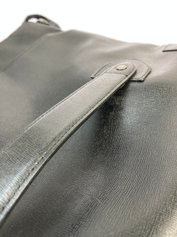 【中古品】【メンズ/レディース】 BURBERRY バーバリー BLACK LABEL CRESTBRIDGE LEATHER TOTE BAG ブラック レーベル クレストブリッジ レザー トートバッグ カバン 188-250912-em-11-min カラー：ブラック 万代Net店