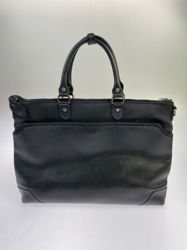 【中古品】【メンズ/レディース】 BURBERRY バーバリー BLACK LABEL CRESTBRIDGE LEATHER TOTE BAG ブラック レーベル クレストブリッジ レザー トートバッグ カバン 188-250912-em-11-min カラー：ブラック 万代Net店