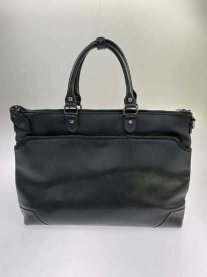 【中古品】【メンズ/レディース】 BURBERRY バーバリー BLACK LABEL CRESTBRIDGE LEATHER TOTE BAG ブラック レーベル クレストブリッジ レザー トートバッグ カバン 188-250912-em-11-min カラー：ブラック 万代Net店