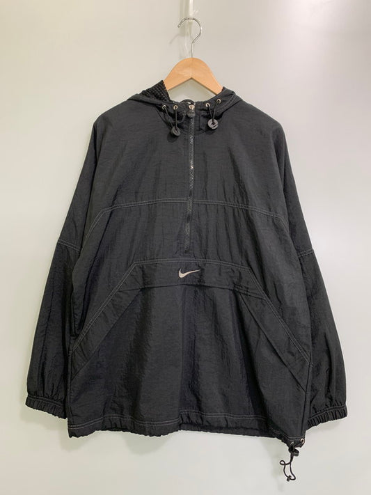 【中古品】【メンズ】 NIKE ナイキ 90S HALF ZIP NYLON JACKET ナイロンジャケット 146-250904-ks-19-min サイズ：S カラー：ブラック 万代Net店