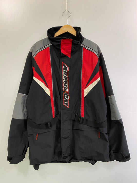 【現状渡し品】【メンズ】 ARCTIC CAT アークティックキャット RACING JACKET レーシング ジャケット メンズ アウター ナイロン 146-250914-em-42-min サイズ：XL カラー：ブラック/レッド 万代Net店
