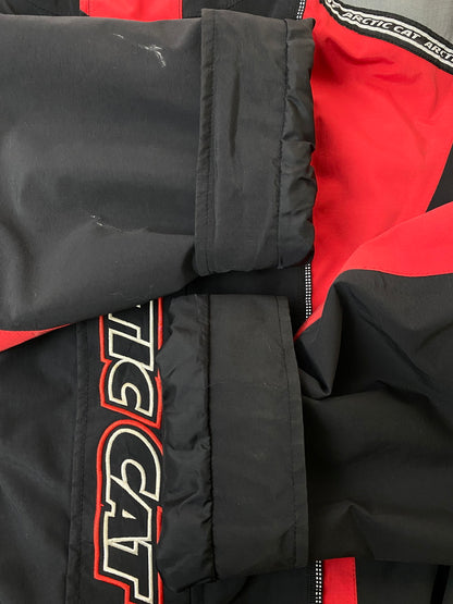 【現状渡し品】【メンズ】 ARCTIC CAT アークティックキャット RACING JACKET レーシング ジャケット メンズ アウター ナイロン 146-250914-em-42-min サイズ：XL カラー：ブラック/レッド 万代Net店