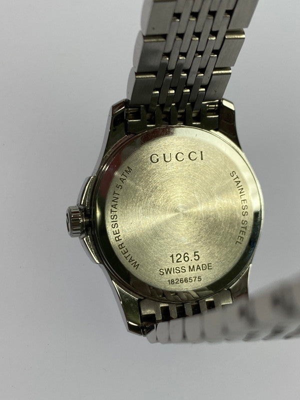 【中古品】【レディース】 GUCCI グッチ 126.5 Gタイムレス 腕時計 レディース クウォーツウォッチ アナログ 197-251130-em-58-min カラー：シルバー 万代Net店