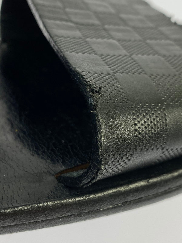 【中古品】【メンズ】 LOUIS VUITTON ルイ・ヴィトン ダミエグラフィット レザー サンダル メンズ 靴 183-250914-em-62-min サイズ：6 カラー：ブラック 万代Net店