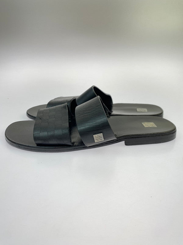 【中古品】【メンズ】 LOUIS VUITTON ルイ・ヴィトン ダミエグラフィット レザー サンダル メンズ 靴 183-250914-em-62-min サイズ：6 カラー：ブラック 万代Net店