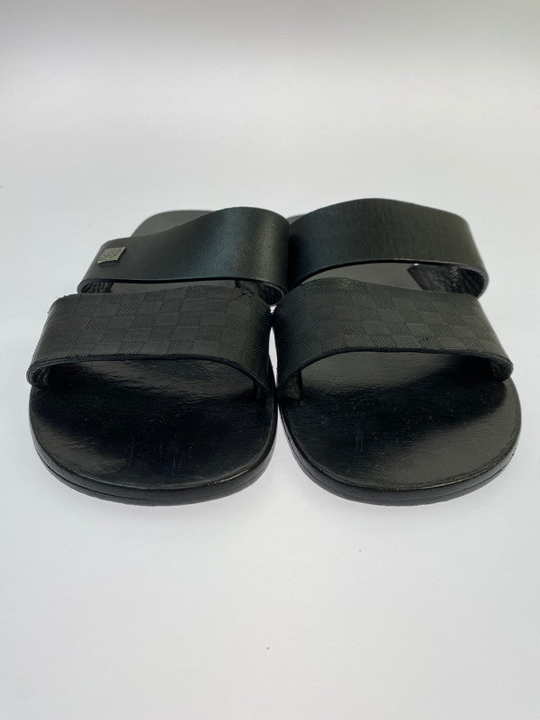 【中古品】【メンズ】 LOUIS VUITTON ルイ・ヴィトン ダミエグラフィット レザー サンダル メンズ 靴 183-250914-em-62-min サイズ：6 カラー：ブラック 万代Net店