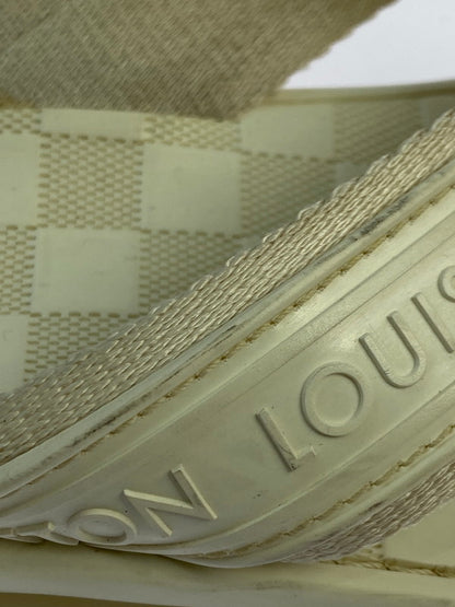 【現状渡し品】【メンズ】 LOUIS VUITTON ルイ・ヴィトン ダミエ トング ラバー ビーチサンダル FD0094 メンズ サンダル 183-250914-em-61-min サイズ：7 カラー：ホワイト系 万代Net店