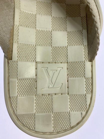 【現状渡し品】【メンズ】 LOUIS VUITTON ルイ・ヴィトン ダミエ トング ラバー ビーチサンダル FD0094 メンズ サンダル 183-250914-em-61-min サイズ：7 カラー：ホワイト系 万代Net店