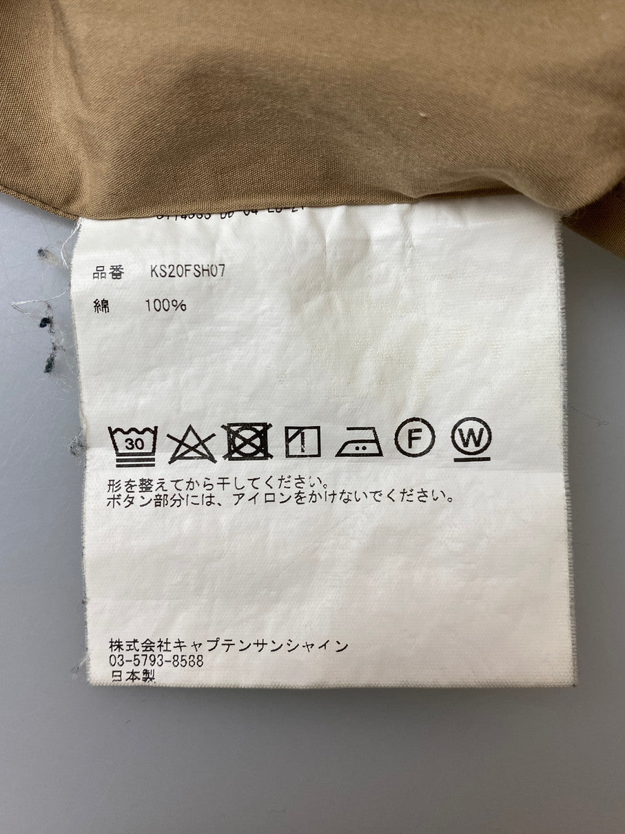 【中古品】【メンズ】 KAPTAIN SUNSHINE キャプテンサンシャイン FINX WEATHER REGULLAR COLLAR SHIRT KS20FSH07 フィンクス ウェザー レギュラーカラーシャツ 長袖 トップス 140-250925-kk-01-min サイズ：40 カラー：ベージュ 万代Net店