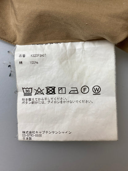【中古品】【メンズ】 KAPTAIN SUNSHINE キャプテンサンシャイン FINX WEATHER REGULLAR COLLAR SHIRT KS20FSH07 フィンクス ウェザー レギュラーカラーシャツ 長袖 トップス 140-250925-kk-01-min サイズ：40 カラー：ベージュ 万代Net店