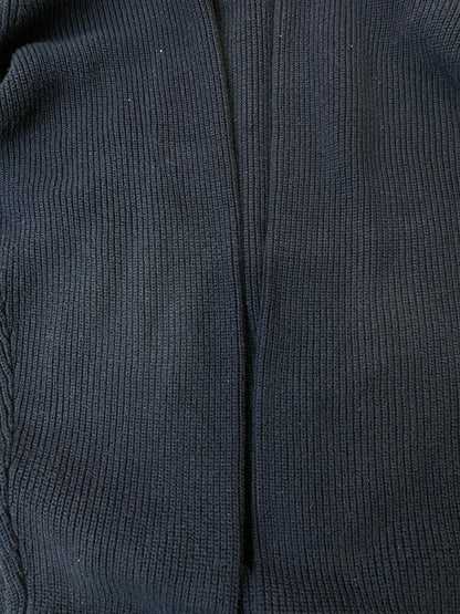 【中古品】【メンズ】 Eddie Bauer エディー・バウアー HALF BUTTON KNIT SWEATER 00S ハーフ ボタン ニット メンズトップス セーター 146-250914-em-34-min サイズ：M カラー：ネイビー 万代Net店