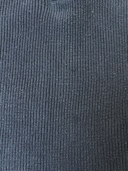 【中古品】【メンズ】 Eddie Bauer エディー・バウアー HALF BUTTON KNIT SWEATER 00S ハーフ ボタン ニット メンズトップス セーター 146-250914-em-34-min サイズ：M カラー：ネイビー 万代Net店