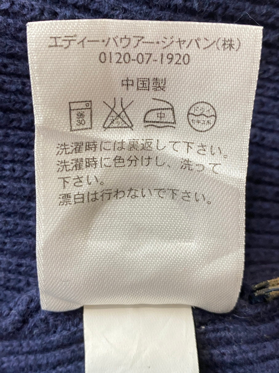 【中古品】【メンズ】 Eddie Bauer エディー・バウアー HALF BUTTON KNIT SWEATER 00S ハーフ ボタン ニット メンズトップス セーター 146-250914-em-34-min サイズ：M カラー：ネイビー 万代Net店