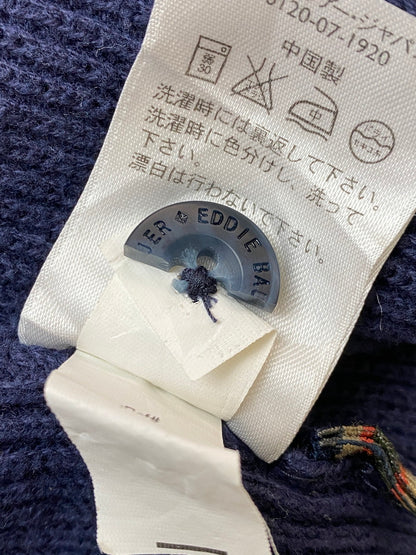 【中古品】【メンズ】 Eddie Bauer エディー・バウアー HALF BUTTON KNIT SWEATER 00S ハーフ ボタン ニット メンズトップス セーター 146-250914-em-34-min サイズ：M カラー：ネイビー 万代Net店