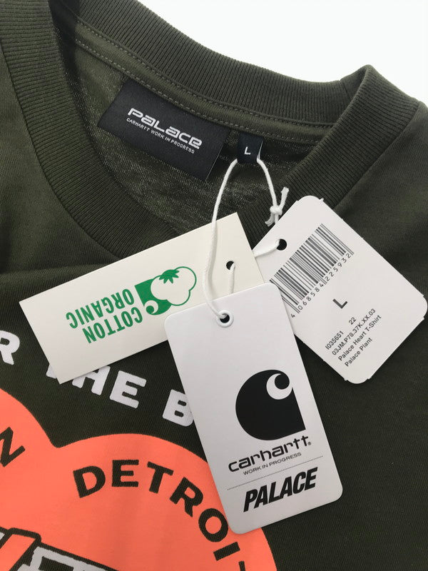 【中古美品】【メンズ】 PALACE パレス × Carhartt WIP カーハート コラボ GRAPHIC S/S T-SHIRT グラフィック ショートスリーブ Tシャツ 半袖 トップス 142-260714-YY-12-tagh サイズ：L カラー：カーキ 万代Net店