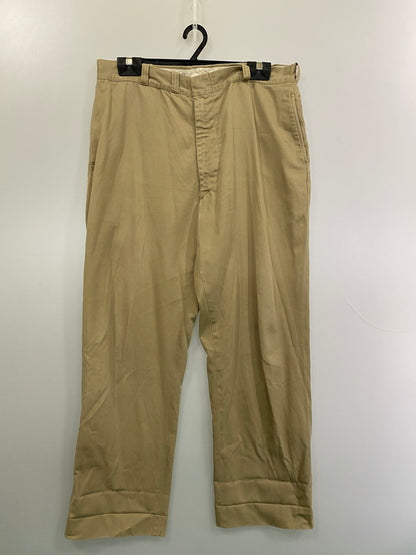【現状渡し品】【メンズ】 U.S.ARMY ユーエスアーミー ARMY CHINO DSA-100-68-C-2060 60'S アーミー チノ トラウザーズ コットン メンズ パンツ 60年代 ヴィンテージ 157-251214-em-09-min サイズ：W38×L31 カラー：ベージュ 万代Net店