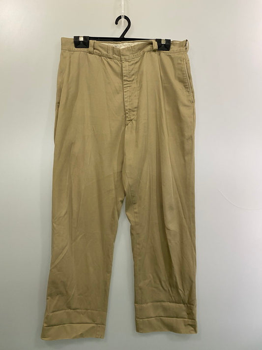 【現状渡し品】【メンズ】 U.S.ARMY ユーエスアーミー ARMY CHINO DSA-100-68-C-2060 60'S アーミー チノ トラウザーズ コットン メンズ パンツ 60年代 ヴィンテージ 157-251214-em-09-min サイズ：W38×L31 カラー：ベージュ 万代Net店