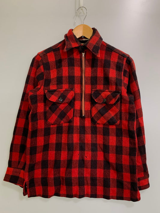 【現状渡し品】【メンズ】 HERCULES ハーキュレス 50'S HALF ZIP WOOL SHIRT ハーフジップウールシャツ 146-250904-ks-20-min カラー：レッド系 万代Net店