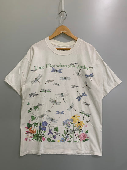 【中古品】【メンズ】 GILDAN ギルダン 00'S DRAGONFLY PRINT TEE ショートスリーブ 146-250902-AS-56-min サイズ：L カラー：ホワイト 万代Net店