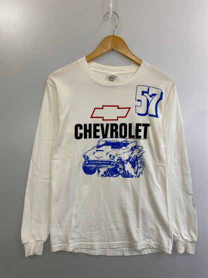 【現状渡し品】【メンズ】 DELTA デルタ CHEVROLET L S TEE Ｔシャツ トップス 146-250904-ks-53-min サイズ：S カラー：ホワイト 万代Net店