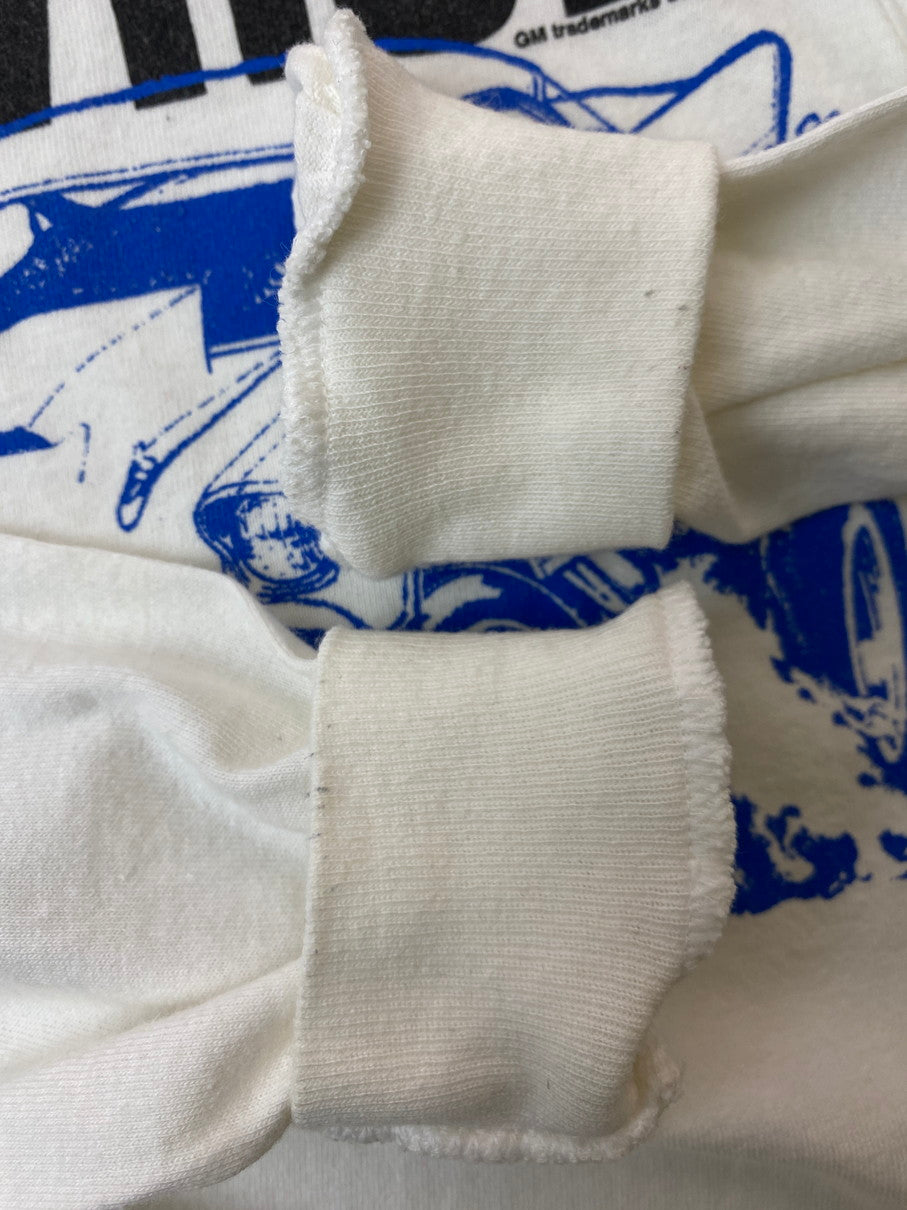 【現状渡し品】【メンズ】 DELTA デルタ CHEVROLET L S TEE Ｔシャツ トップス 146-250904-ks-53-min サイズ：S カラー：ホワイト 万代Net店