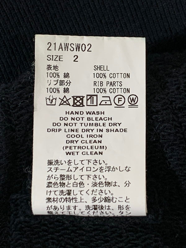 【中古品】【メンズ】 SUGARHILL シュガーヒル 21AWSW02 RAW EDGE SWEAT SHIRTBLACK スウェット トレーナー 140-250902-AS-46-min サイズ：2 カラー：ブラック 万代Net店