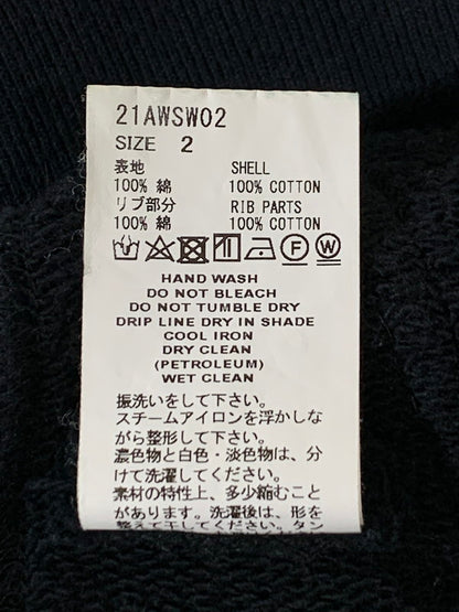 【中古品】【メンズ】 SUGARHILL シュガーヒル 21AWSW02 RAW EDGE SWEAT SHIRTBLACK スウェット トレーナー 140-250902-AS-46-min サイズ：2 カラー：ブラック 万代Net店