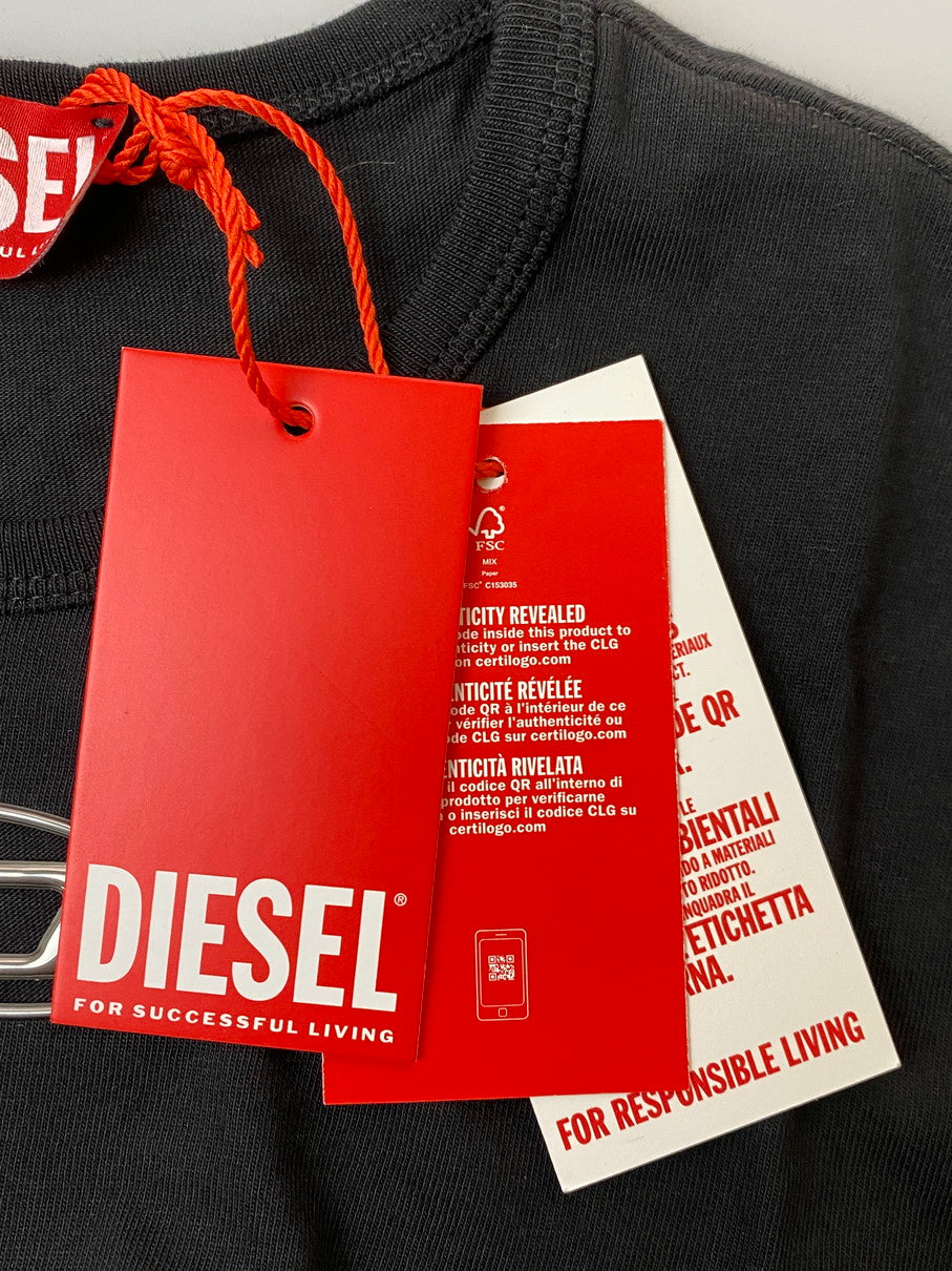 【中古美品】【レディース】 DIESEL ディーゼル A16839 UNCUTIE-LONG SS TEE Ｔシャツ トップス 168-250904-ks-29-min サイズ：S カラー：ブラック 万代Net店