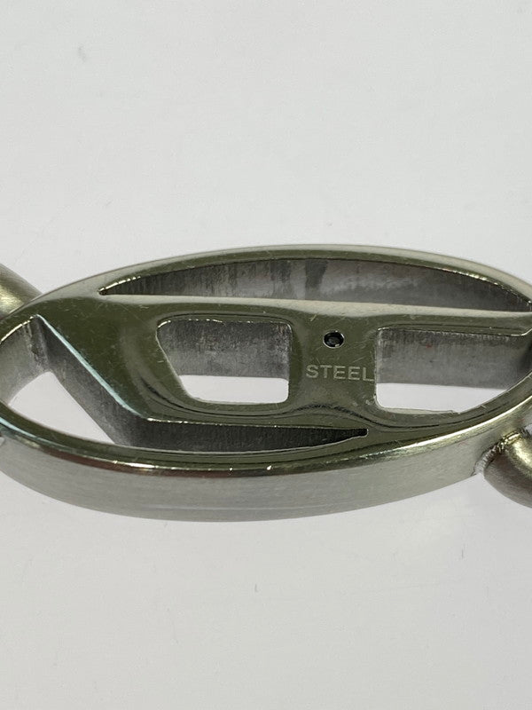 【中古品】【メンズ/レディース】 DIESEL ディーゼル STAINLESS STEAL OVAL LOGO NECKLACE DX143300DJW ステンレススチール オーバルロゴ ネックレス アクセサリー 192-250909-kk-06-min カラー：シルバー 万代Net店